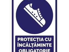 Indicator protectie cu incaltaminte obligatoriu